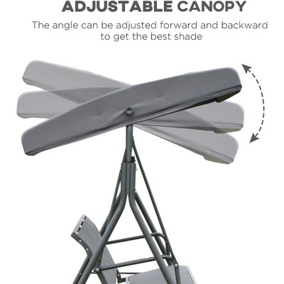 AJUNION 3 posti a sedere Amaca Swing Chair con baldacchino Trasforma il tuo portico e spazio del patio