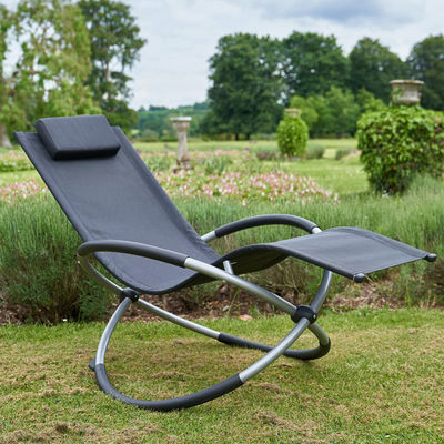 Moderno mobili da esterno pieghevole sedia a dondolo a gravità zero per giardino e spiaggia
