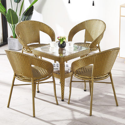 Moderno design sedie e tavolino da caffè per balcone da giardino