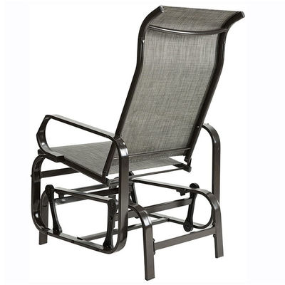 Metal Frame Outdoor Bistro Patio Garden Single Rocking Lounge Chair con logo personalizzato