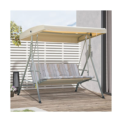 Moderno design AJUNION 3 posti a sedere Outdoor Metal Frame Patio Swing Divano Swing Letto Poltrona