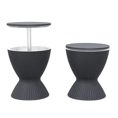 48.5*48.5*57.5cm Logo personalizzato Ice Cooler Lift Top Coffee Wine Beer Table per campeggio all'aperto