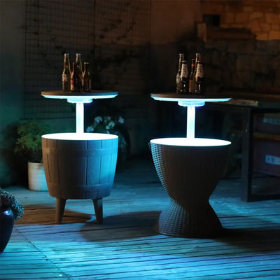 48.5*48.5*57.5cm Logo personalizzato Ice Cooler Lift Top Coffee Wine Beer Table per campeggio all'aperto