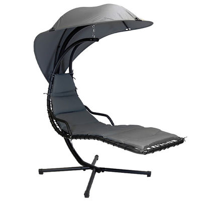 Aggiornare il tuo patio Modern Metal Stand Amaca Swing Chair con cuscino e tetto solare