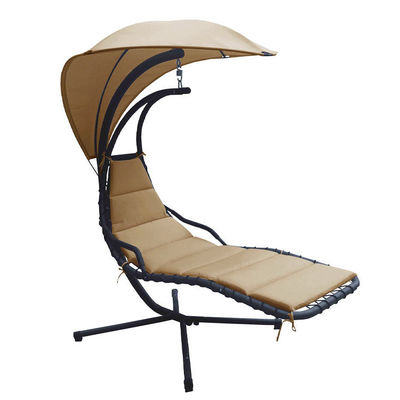 Aggiornare il tuo patio Modern Metal Stand Amaca Swing Chair con cuscino e tetto solare