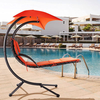Aggiornare il tuo patio Modern Metal Stand Amaca Swing Chair con cuscino e tetto solare