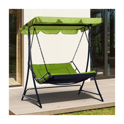 Poltrone di poliestere AJUNION Canopy a dondolo per esterni Amaca da 3 posti Sedia a dondolo per patio con canopy regolabile