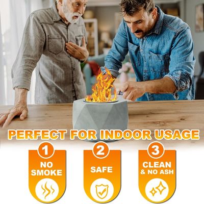 Pounds AJUNION Portable Mini Beton Fire Pit Tabletop Alcol Burning Fire Pit Bowl