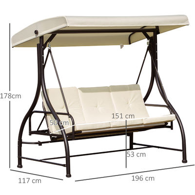 AJUNION Sedile a marciapiede con telaio in acciaio per giardino in cortile 150 kg
