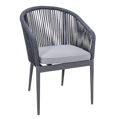 Rope Weave AJUNION 3 Piece Aluminum Bistro Set per balcone Cottage e spiaggia Seduta
