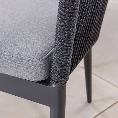 Rope Weave AJUNION 3 Piece Aluminum Bistro Set per balcone Cottage e spiaggia Seduta