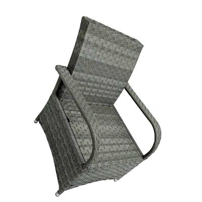 Set da pranzo esterno da 9 posti con tavolo rotondo e cuscini di AJUNION Rattan Furniture