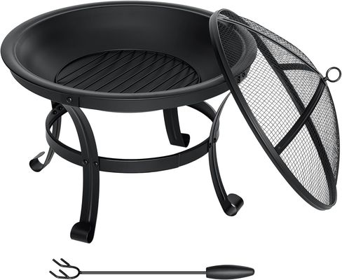 Fuoco a legna rotondo in acciaio per barbecue in giardino e nel cortile