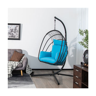Moderno design pesante telaio in acciaio sedia appesa con tessuto cuscino poliestere