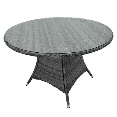 Tavolo rotondo mobili da pranzo per esterni Set da giardino in rotino per 4 posti da AJUNION