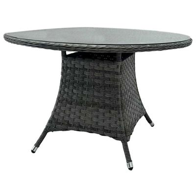 Tavolo rotondo mobili da pranzo per esterni Set da giardino in rotino per 4 posti da AJUNION
