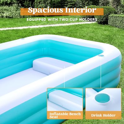 Piscina gonfiabile spessa sopra il terreno per tutte le persone e le famiglie applicabili