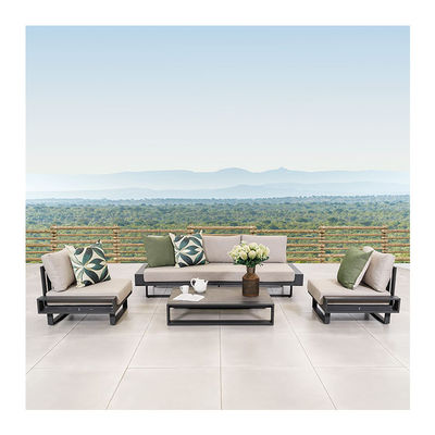 AJUNION Luxury Aluminum Sofa Set Arredamento con tavolo da caffè Dimensioni L 120 x W80 x H26cm