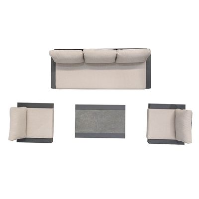 AJUNION Luxury Aluminum Sofa Set Arredamento con tavolo da caffè Dimensioni L 120 x W80 x H26cm
