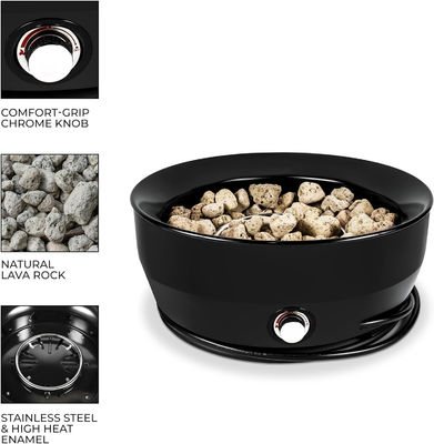 Fuoco a gas senza fumo Ronda 24,2 "D x 24,2 "W x 11,1 "H 60000 BTU per campeggio all'aperto