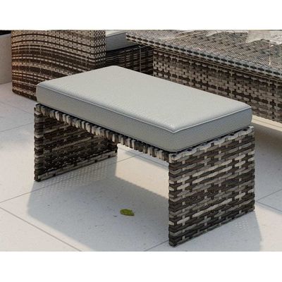 AJUNION Mobili da giardino in rotino PE Set con tavolo da pranzo a sbalzo L96xW49xH35cm