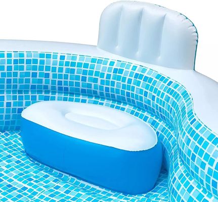 Divertimento in famiglia garantito con AJUNION piscina gonfiabile da 10 piedi e 2 schiene con cuscino d'aria