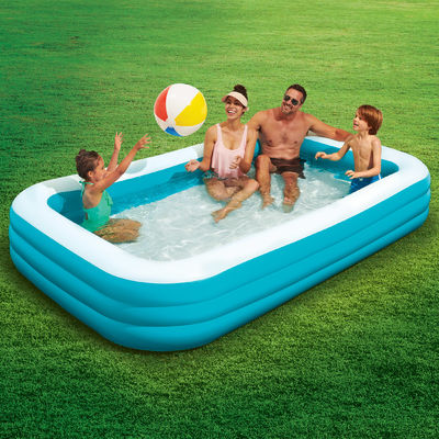 Divertimento in famiglia garantito con AJUNION piscina gonfiabile da 10 piedi e 2 schiene con cuscino d'aria