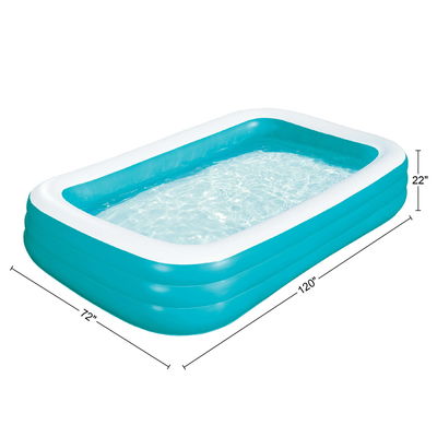 120 x 72 x 22.00 pollici piscina gonfiabile rettangolare Perfetto per il giardino nel cortile