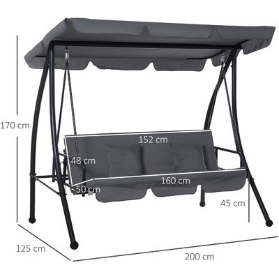 Aggiornate il vostro patio con AJUNION 3 posti a sedere Swing Garden Hammock Chair 30kg limite di peso