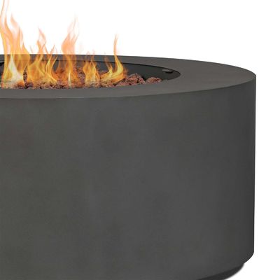 Tavolo da fuoco esterno a gas di propano con dimensioni di 36"L x 36"W x 15"H e design senza fumo