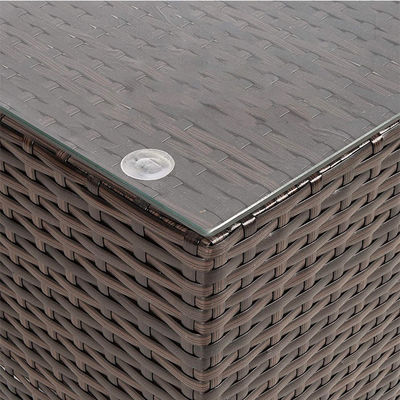 Hotel Outdoor Indoor Patio Giardino Balcone Piscina Spiaggia Woven PE Wicker Rattan Lounge Set di divani modulari sezionali