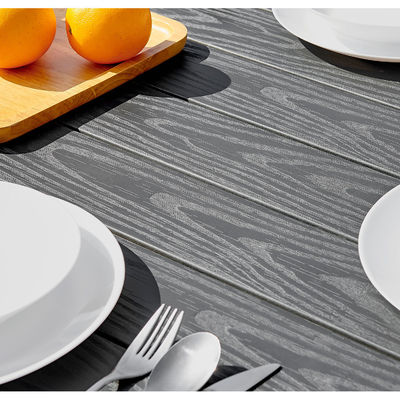 Set da pranzo per il patio della villa AJUNION 8 posti Tavola e sedie per esterni con telaio in alluminio