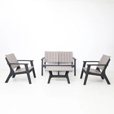 Set giardino nordico per patio esterno Balcone caffè Tavolo da pranzo e sedia da caffè in plastica