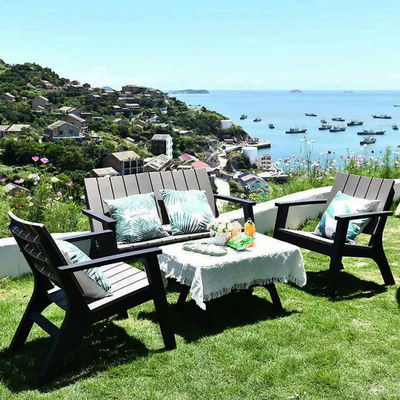 Set giardino nordico per patio esterno Balcone caffè Tavolo da pranzo e sedia da caffè in plastica