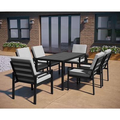Tavolo da pranzo L150xW90xH73cm con tavolo in HDPE e telaio in metallo