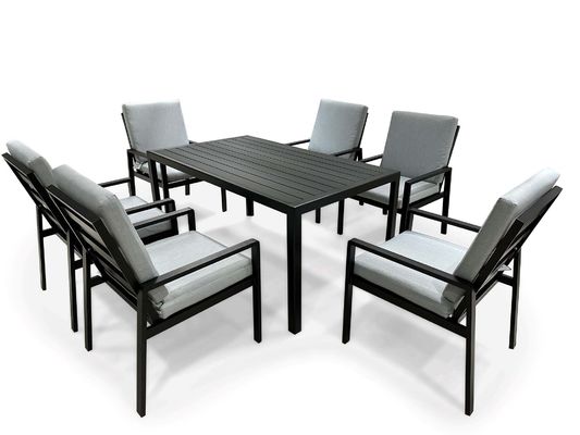 Tavolo da pranzo L150xW90xH73cm con tavolo in HDPE e telaio in metallo