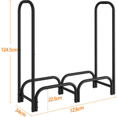 AJUNION Reggiseno per legna da ardere per immagazzinamento interno ed esterno W123 x D34 x H124.5cm