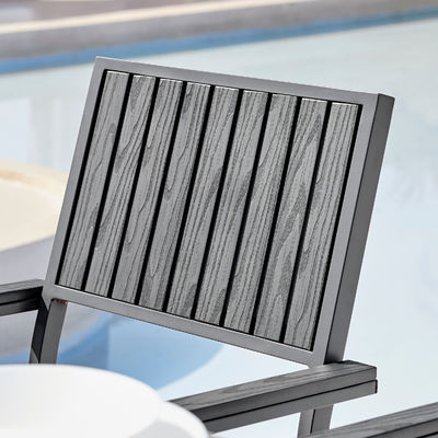 Set da pranzo in alluminio per esterni da 8 posti in legno di teak Tavolo da pranzo da giardino da 8 posti