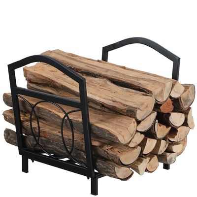17"L x 13"W x 16"H Piccolo portalegna per legna da ardere Camino esterno per il deposito di legno in acciaio