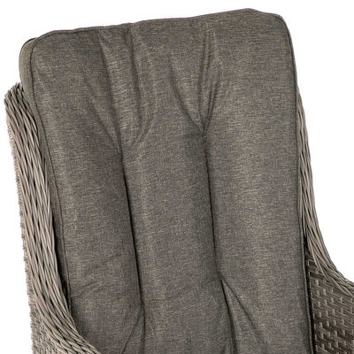 PE Rattan AJUNION Divano d'angolo esterno a sezione Set patio con tavolo da pranzo regolabile