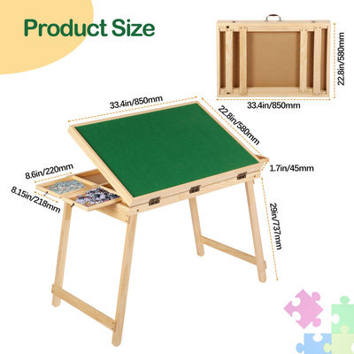 Puzzle Board Cover Dispositivi pieghevoli in legno Jigsaw Puzzle Table con gambe 1500pcs AJUNION