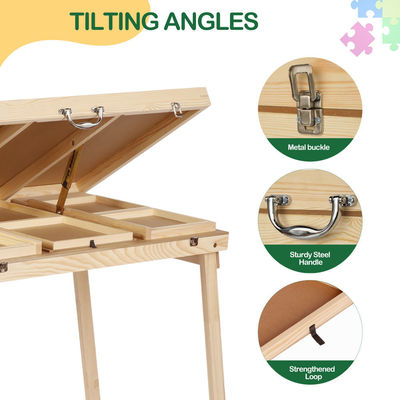 Puzzle Board Cover Dispositivi pieghevoli in legno Jigsaw Puzzle Table con gambe 1500pcs AJUNION