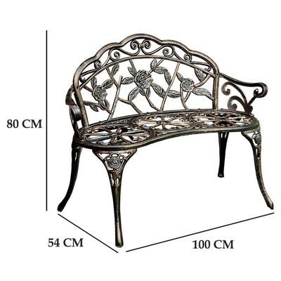 Banchetto di amore in alluminio di tipo metallico per balcone da giardino per patio esterno in design moderno