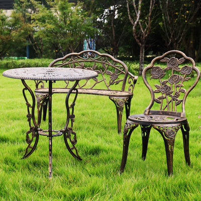 Banchetto di amore in alluminio di tipo metallico per balcone da giardino per patio esterno in design moderno