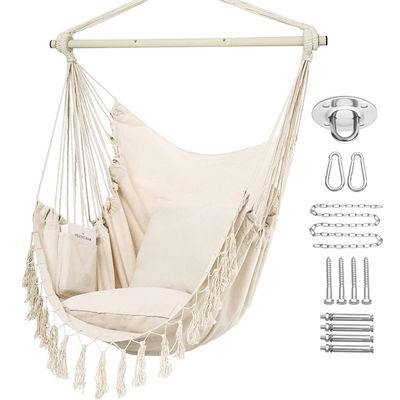 127*122*2.5cm Giardino all'aperto Campeggio Patio Pieghevole Portatile Bambini di cotone Corda appesa Swing Ammanca sedia