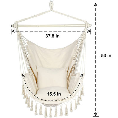 127*122*2.5cm Giardino all'aperto Campeggio Patio Pieghevole Portatile Bambini di cotone Corda appesa Swing Ammanca sedia