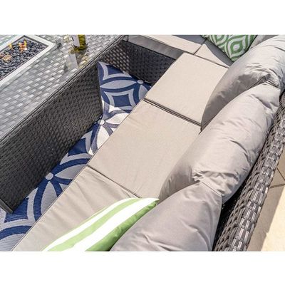 Mobile modulare Wicker Rattan Set esterno con tavolo a fuoco AJUNION Garden Design