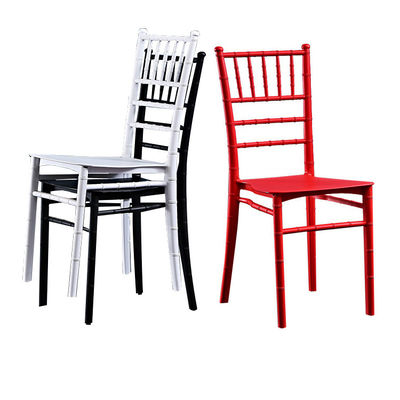 Hotel Outdoor Resina impilabile Napoleon Tiffany Chiavari Sedile da pranzo con logo personalizzato