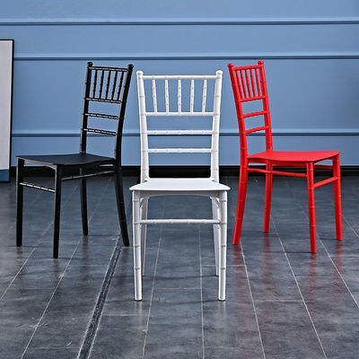 Hotel Outdoor Resina impilabile Napoleon Tiffany Chiavari Sedile da pranzo con logo personalizzato