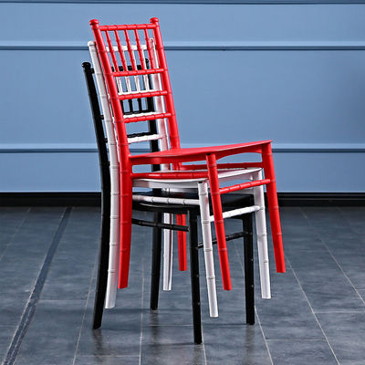 Hotel Outdoor Resina impilabile Napoleon Tiffany Chiavari Sedile da pranzo con logo personalizzato
